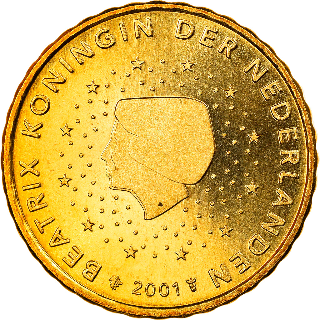 Países Bajos, 10 Euro Cent, 2001, Utrecht, FDC, Latón, KM:237