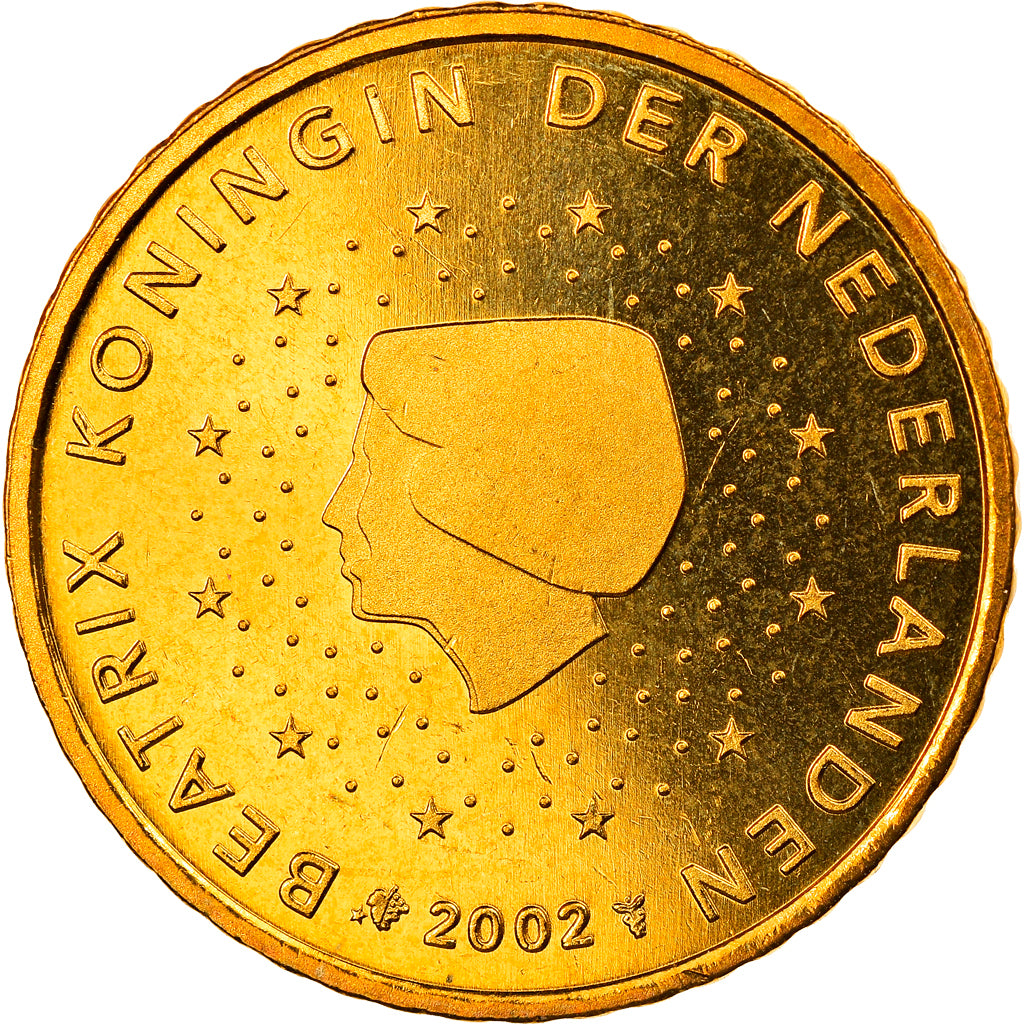 Netherlands, 50 Euro Cent, 2002, Utrecht, MS(65-70), Brass, KM:239