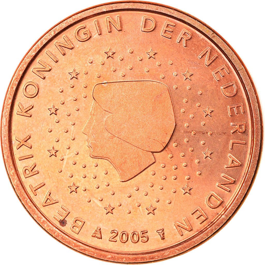 Países Bajos, Euro Cent, 2005, Utrecht, FDC, Cobre chapado en acero, KM:234