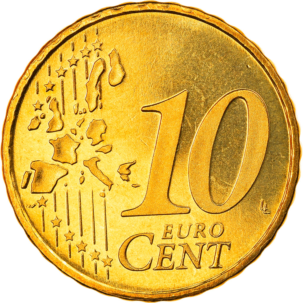 Países Bajos, 10 Euro Cent, 2005, Utrecht, FDC, Latón, KM:237
