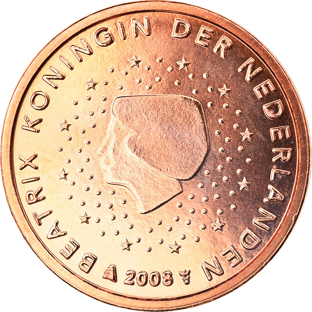 Niederlande, 2 Euro Cent, 2008, Utrecht, STGL, Copper Plated Steel, KM:235