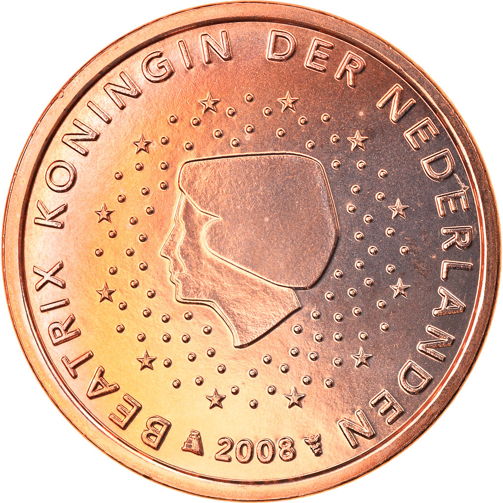 Holandia, 5 Euro Cent, 2008, Utrecht, MS(65-70), Miedź platerowana stalą