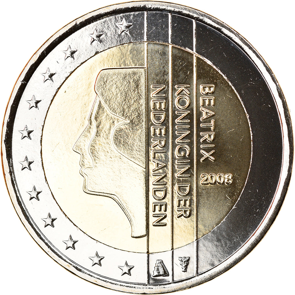 Netherlands, 2 Euro, 2008, Utrecht, MS(65-70), Bi-Metallic, KM:272