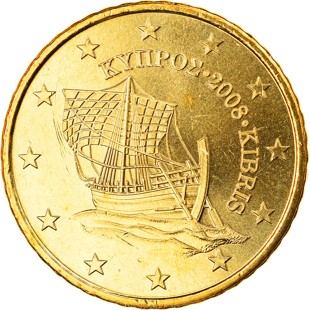 Cipro, 50 Euro Cent, 2008, FDC, Ottone, KM:83