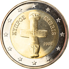 Cypr, 2 Euro, 2008, MS(65-70), Bimetaliczny, KM:85