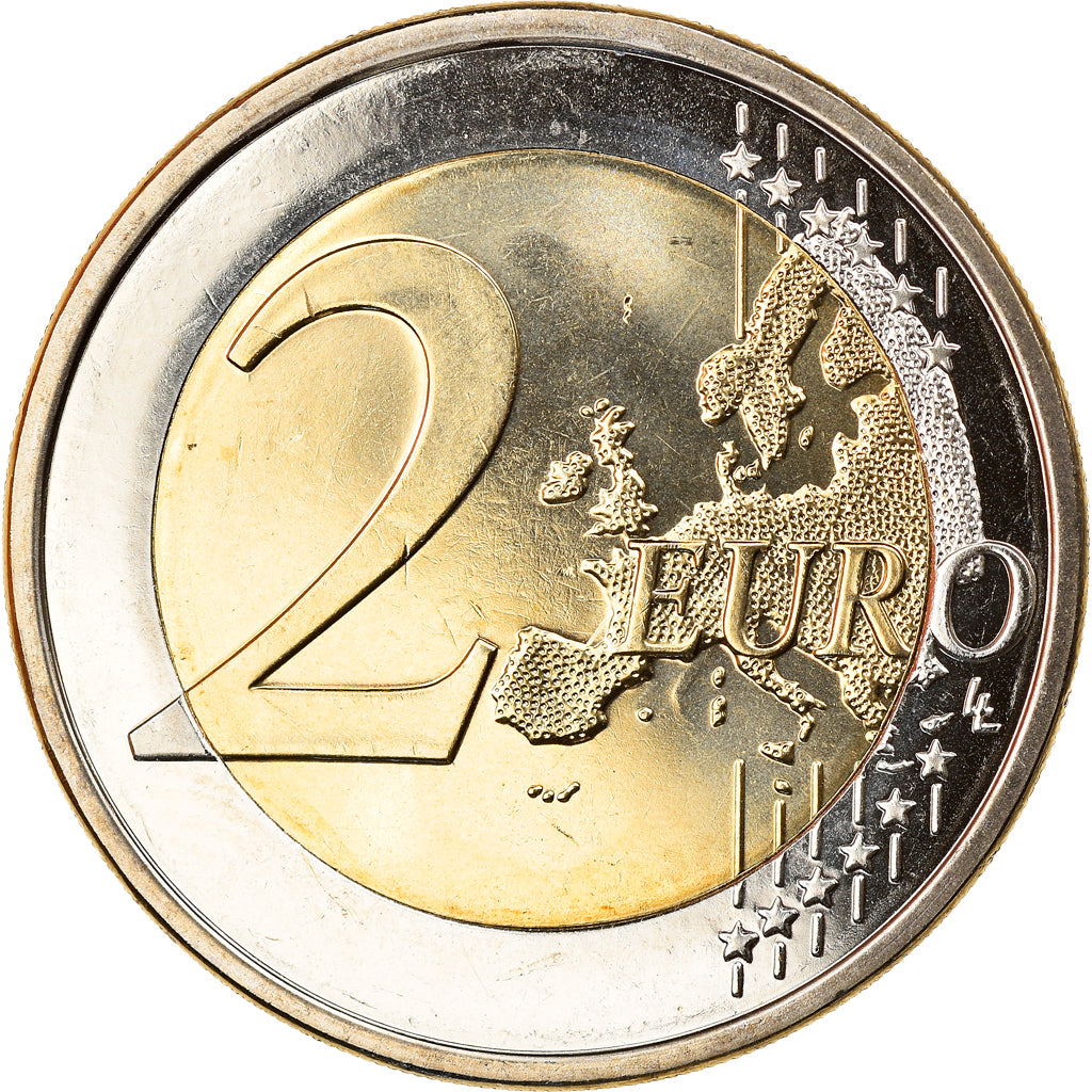 Cypr, 2 Euro, 2008, MS(65-70), Bimetaliczny, KM:85