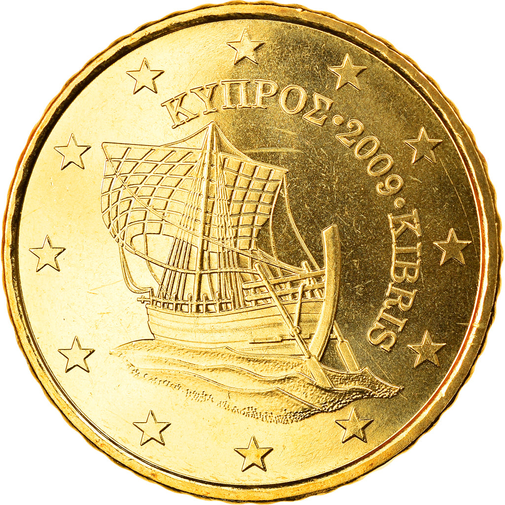Cipro, 50 Euro Cent, 2009, FDC, Ottone, KM:83