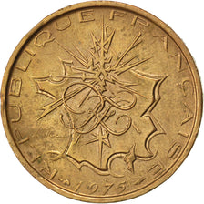 FRANCE, Mathieu, 10 Francs, 1975, KM #940, EF(40-45), Nickel-Brass, 26, Gadoury.
