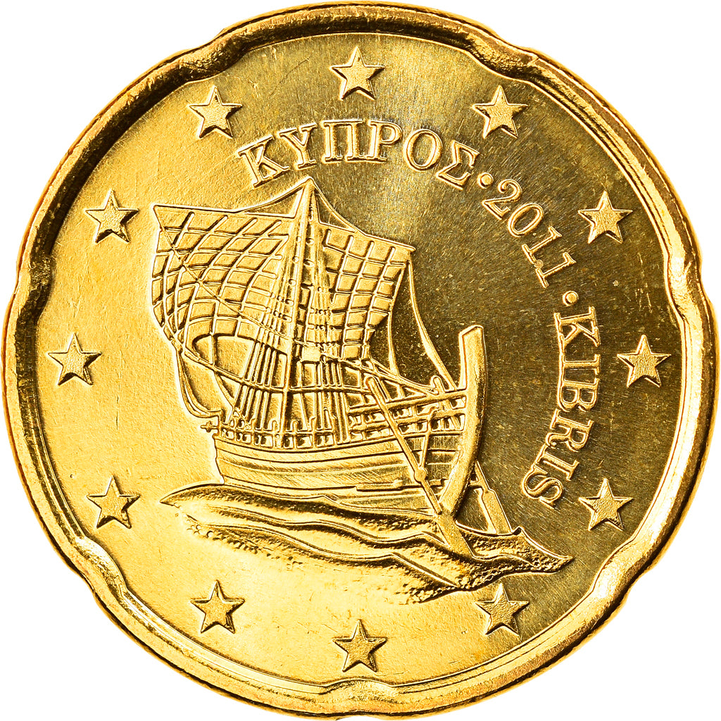 Cipro, 20 Euro Cent, 2011, FDC, Ottone, KM:82