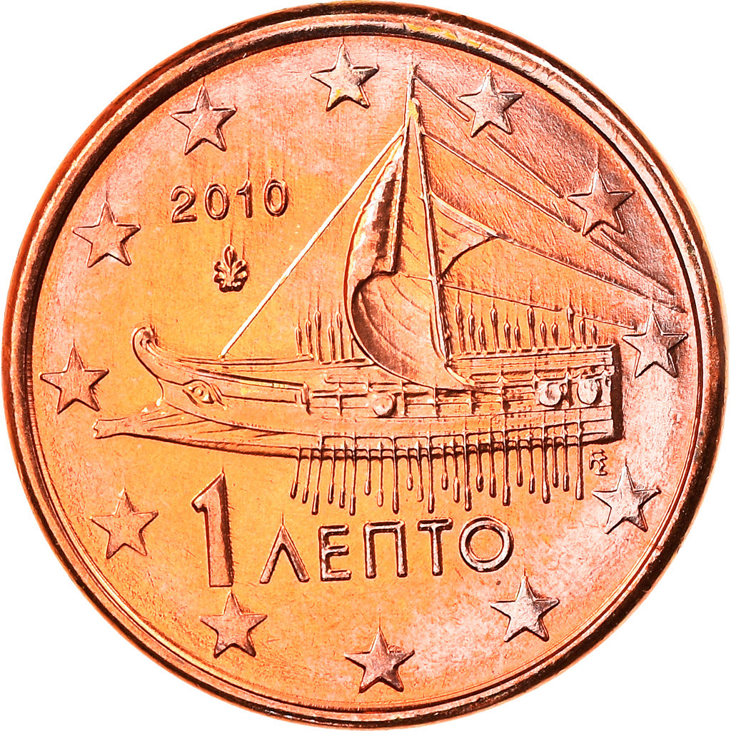 Grecia, Euro Cent, 2010, Athens, FDC, Cobre chapado en acero, KM:181