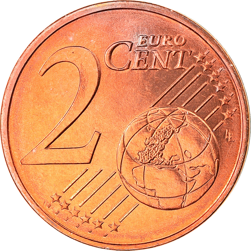 Grecia, 2 Euro Cent, 2010, Athens, FDC, Cobre chapado en acero, KM:182