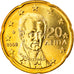 Grecja, 20 Euro Cent, 2002, Athens, MS(65-70), Mosiądz, KM:185