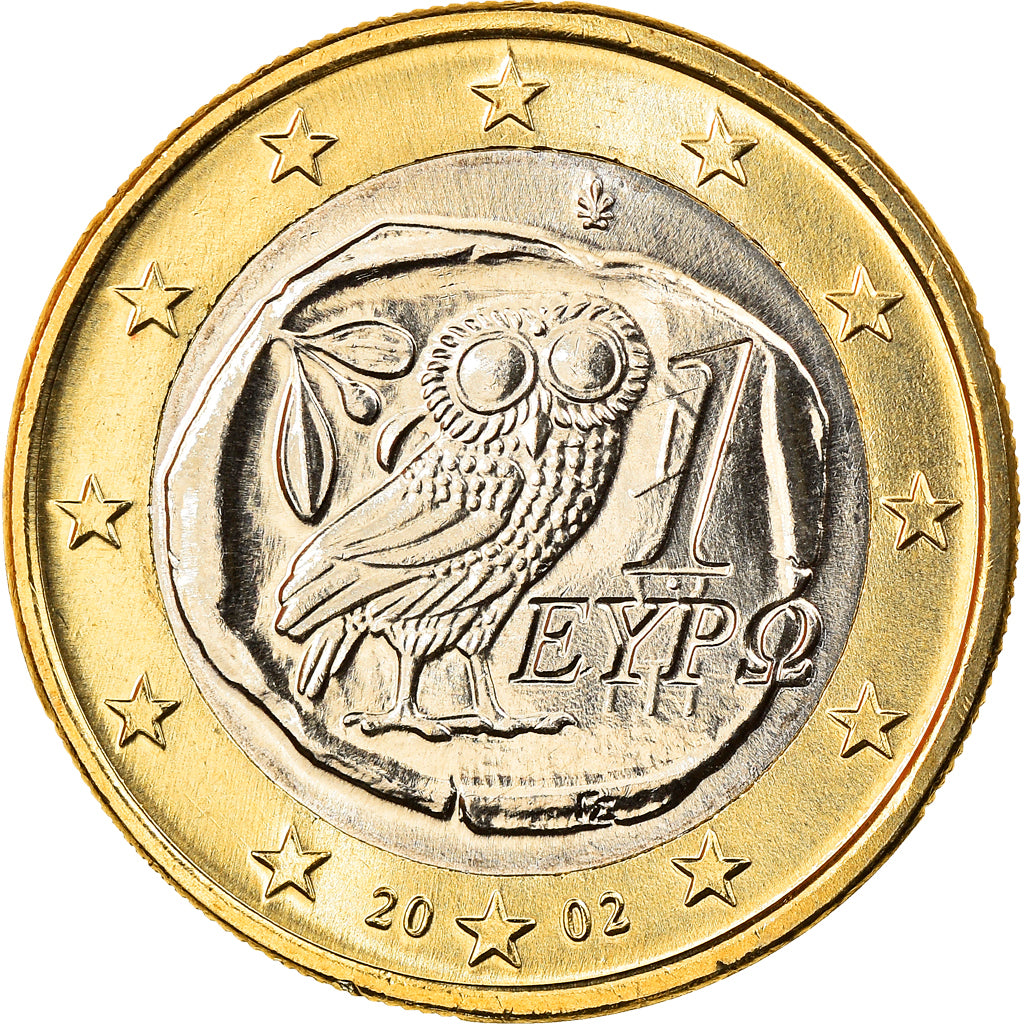 Greece, Euro, 2002, Athens, MS(65-70), Bi-Metallic, KM:187