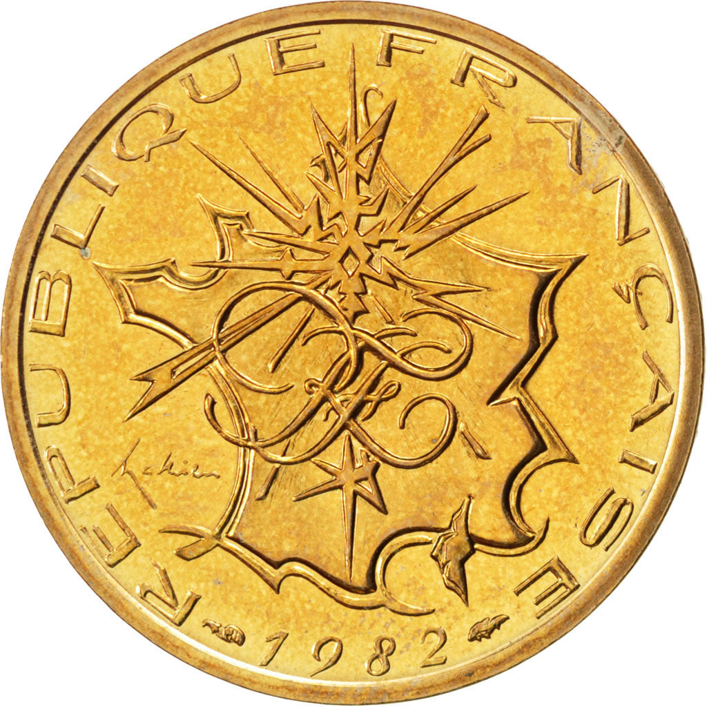 Coin, France, Mathieu, 10 Francs, 1982, MS(63), Nickel-brass, KM:940