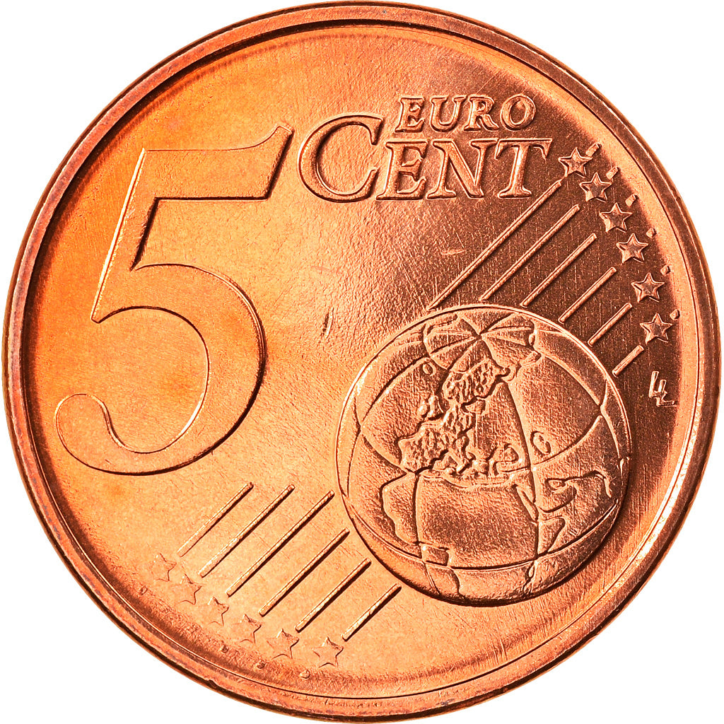 Greece, 5 Euro Cent, 2004, Athens, MS(65-70), Copper Plated Steel, KM:183