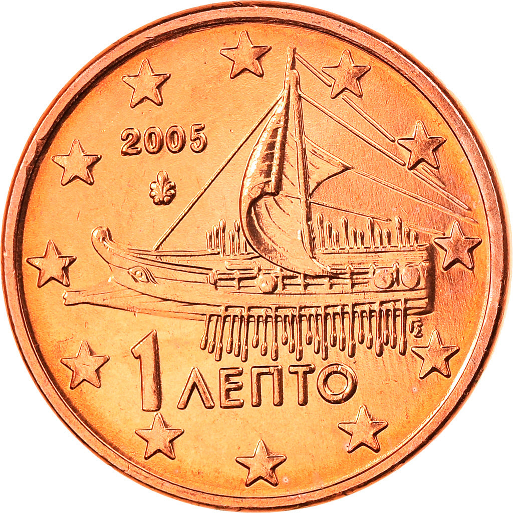 Griekenland, Euro Cent, 2005, Athens, FDC, Copper Plated Steel, KM:181