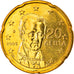 Greece, 20 Euro Cent, 2005, Athens, MS(65-70), Brass, KM:185