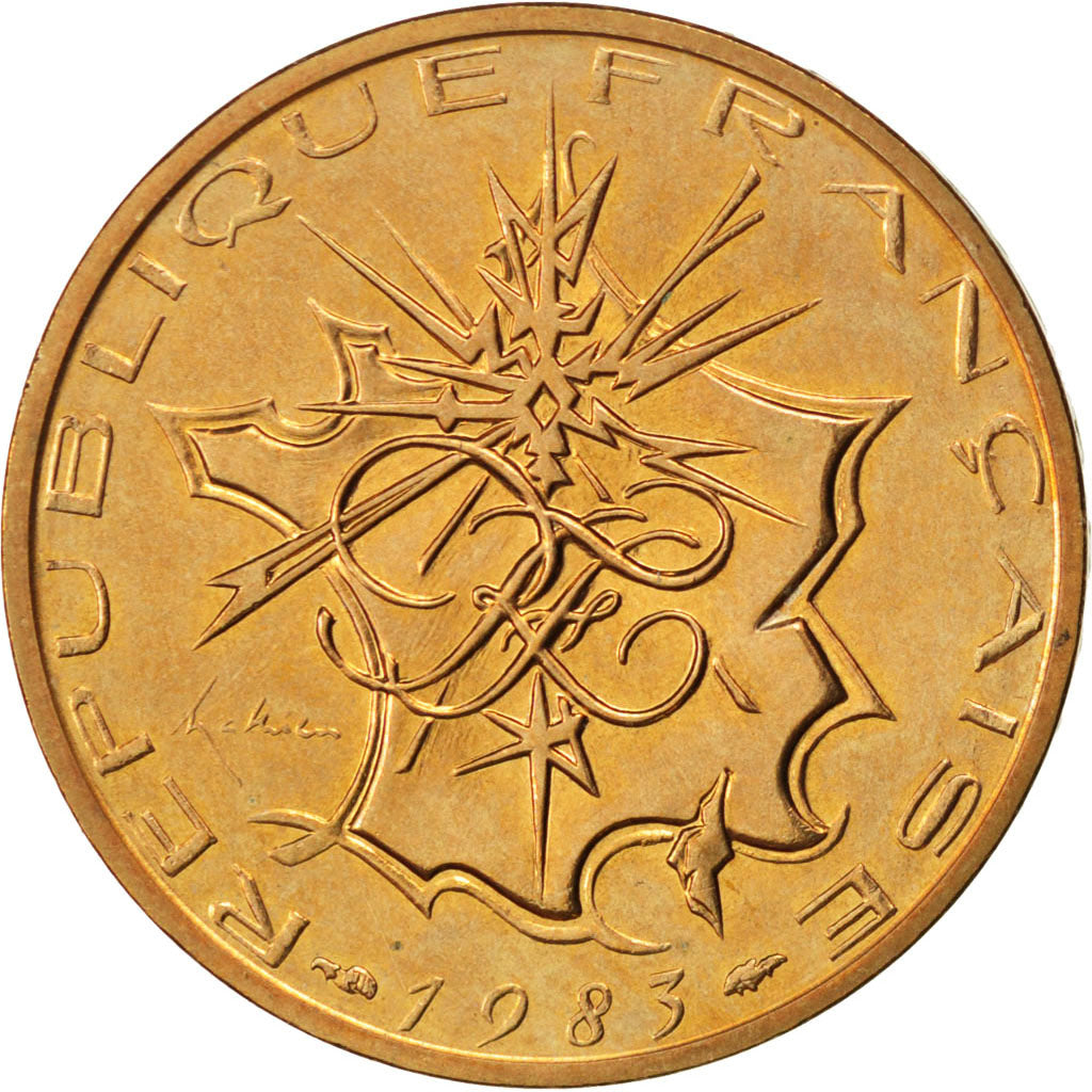 FRANCE, Mathieu, 10 Francs, 1983, KM #940, MS(63), Nickel-Brass, 26, Gadoury...