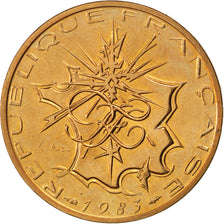 FRANCE, Mathieu, 10 Francs, 1983, KM #940, MS(63), Nickel-Brass, 26, Gadoury...