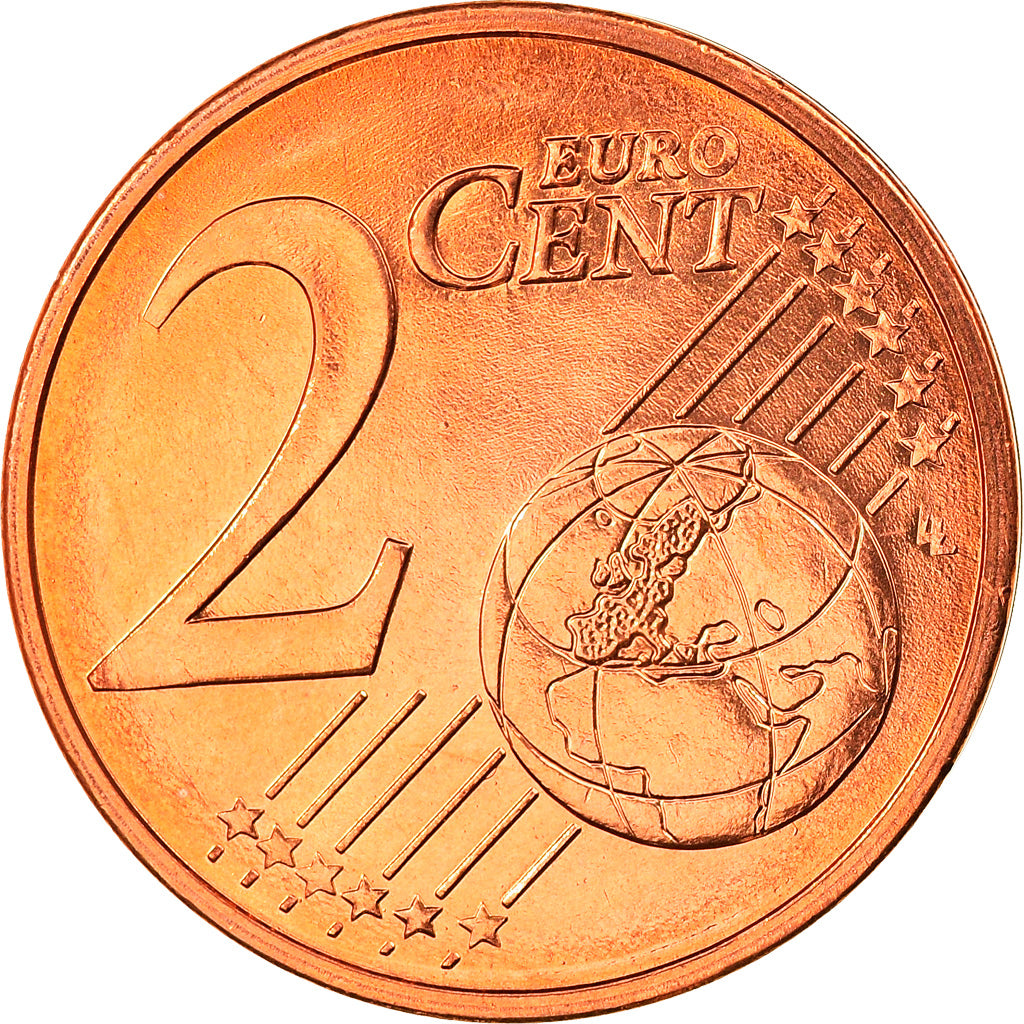 Grécia, 2 Euro Cent, 2007, Athens, MS(65-70), Aço Cromado a Cobre, KM:182