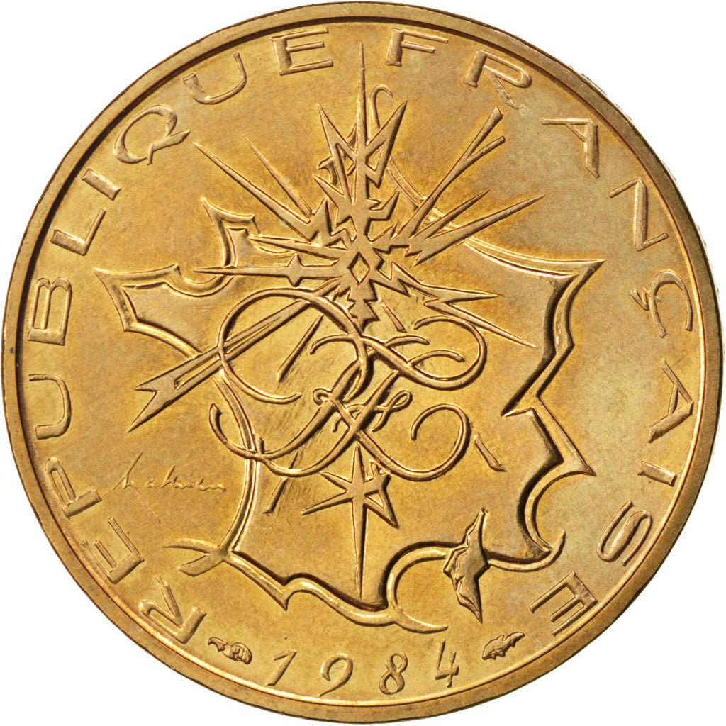 Coin, France, Mathieu, 10 Francs, 1984, MS(63), Nickel-brass, KM:940