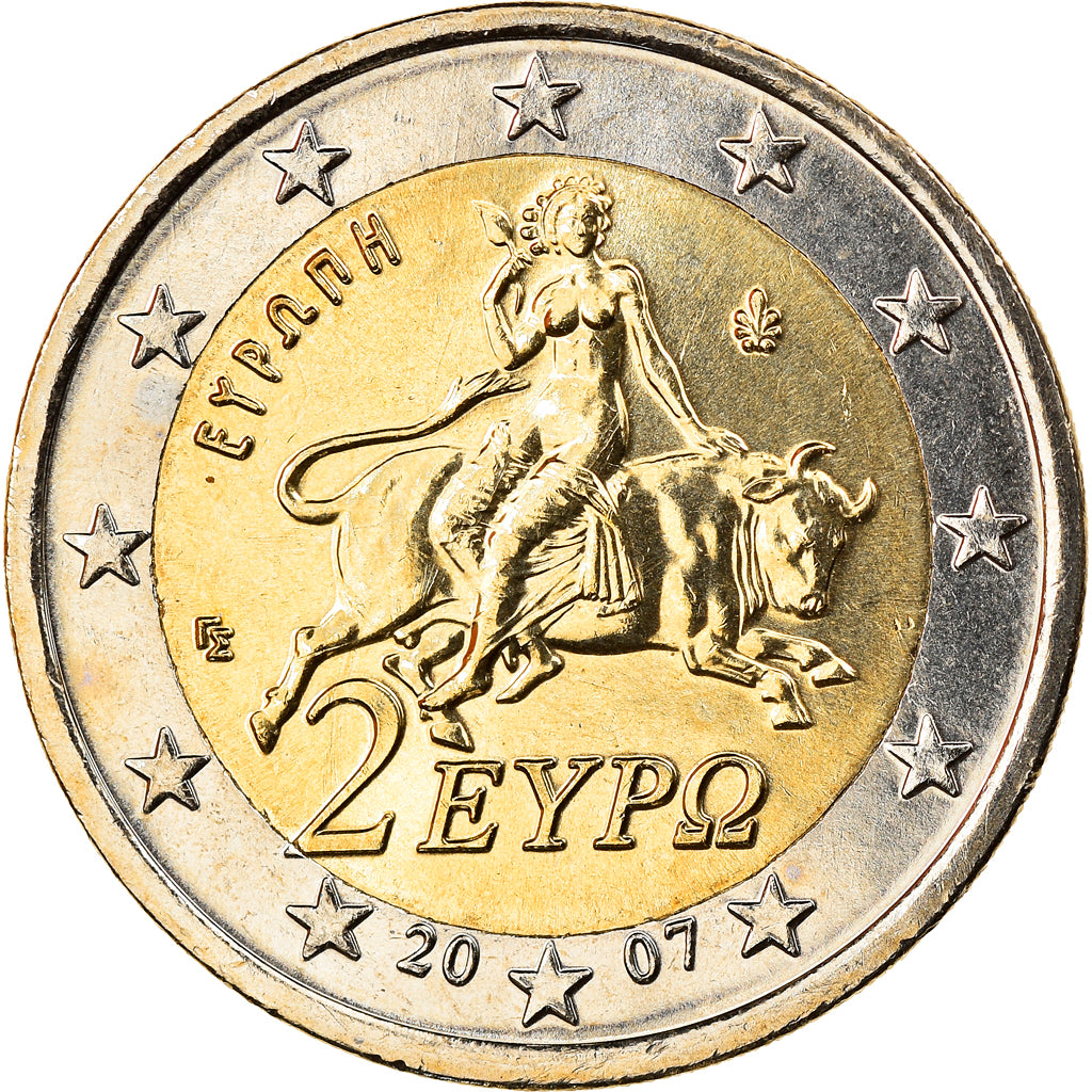 Grèce, 2 Euro, 2007, Athènes, FDC, Bi-Metallic, KM:215
