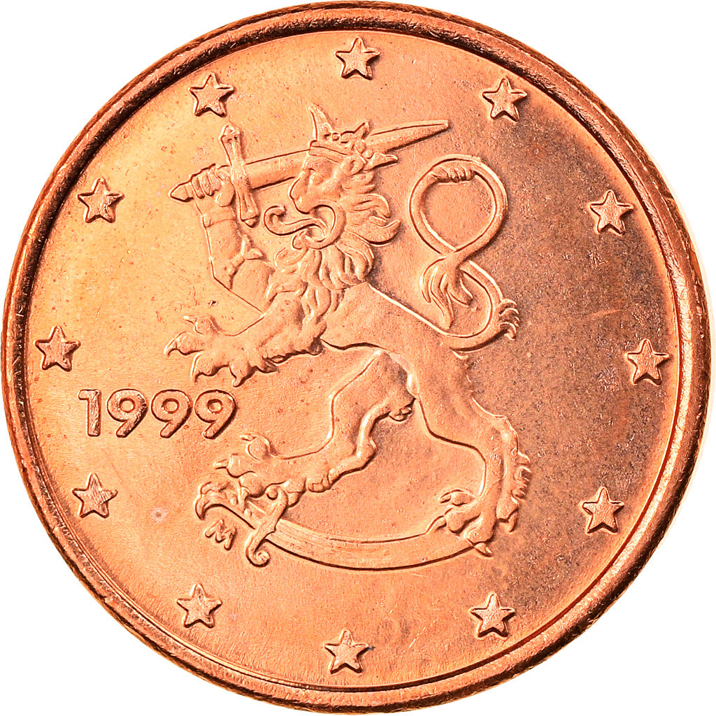 Finlandia, Euro Cent, 1999, Vantaa, FDC, Cobre chapado en acero, KM:98