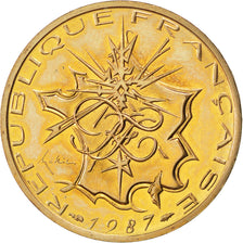 Coin, France, Mathieu, 10 Francs, 1987, MS(63), Nickel-brass, KM:940