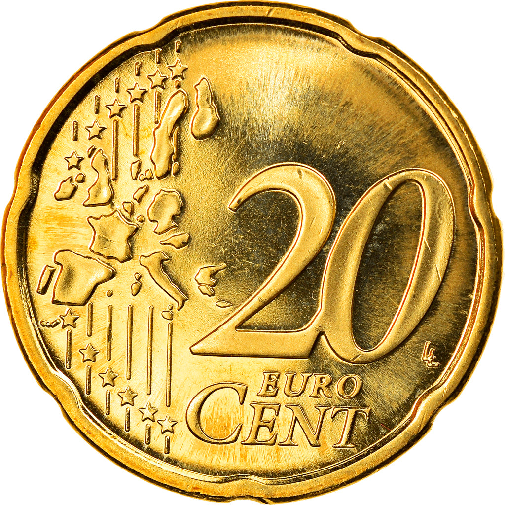 Finlandia, 20 Euro Cent, 2000, Vantaa, FDC, Ottone, KM:102