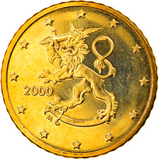 Finlandia, 50 Euro Cent, 2000, Vantaa, MS(65-70), Mosiądz, KM:103