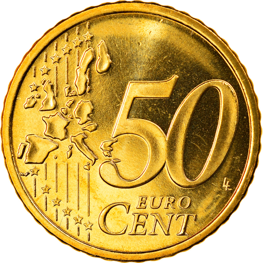 Finlandia, 50 Euro Cent, 2000, Vantaa, MS(65-70), Mosiądz, KM:103