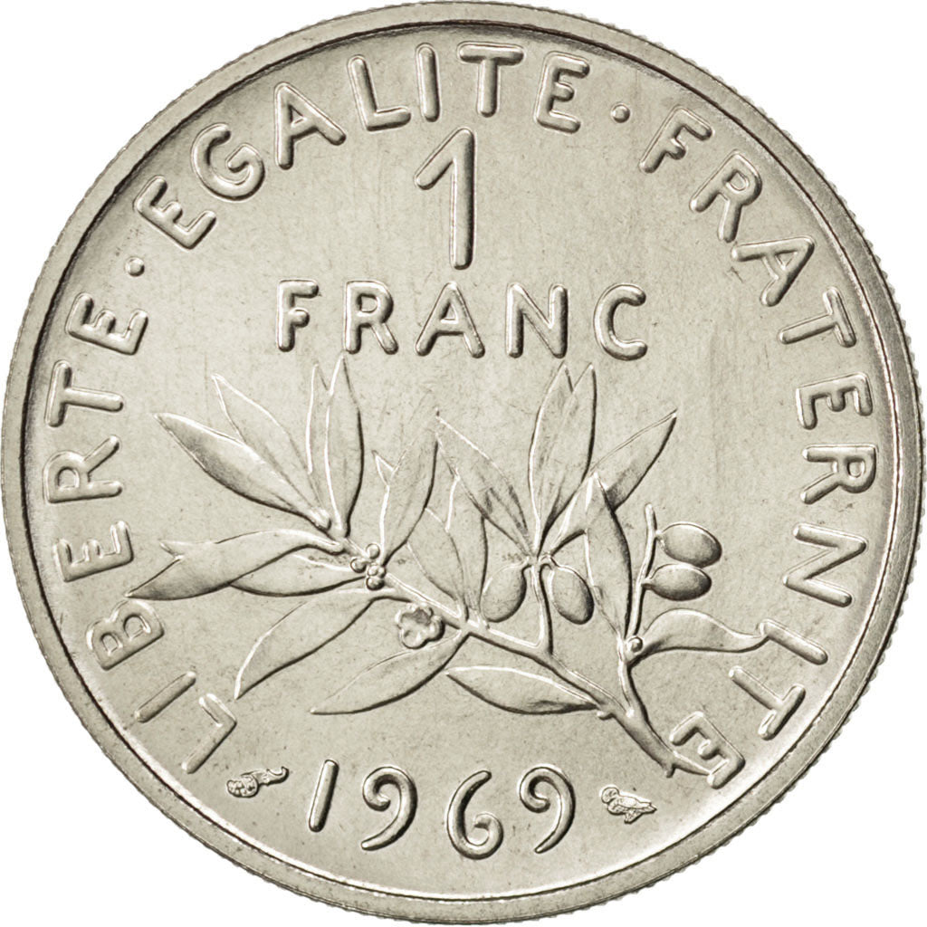Vème République, 1 Franc Semeuse 1969, KM 925.1