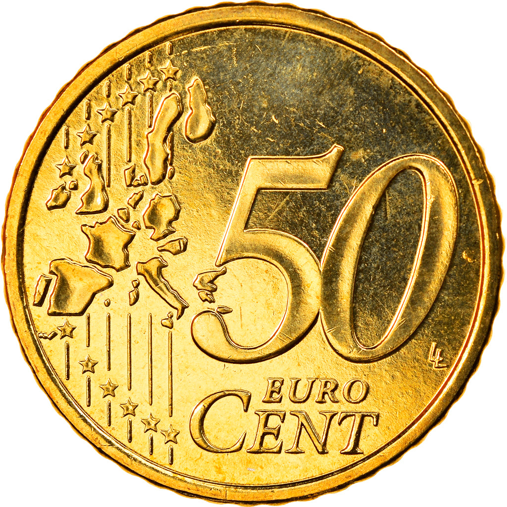 Finland, 50 Euro Cent, 2001, Vantaa, MS(65-70), Brass, KM:103