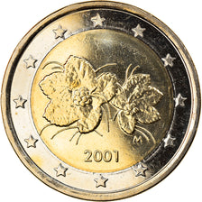 Finlandia, 2 Euro, 2001, Vantaa, FDC, Bi-metallico, KM:105