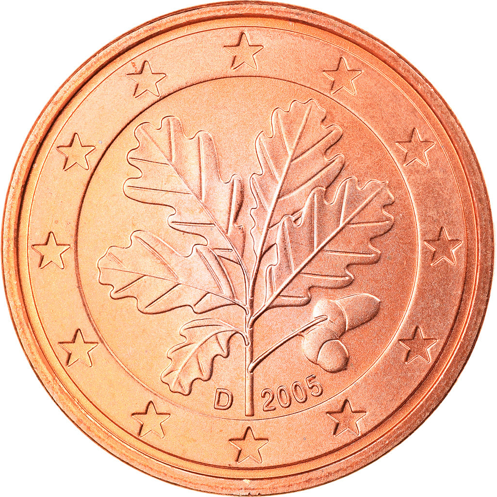 GERMANIA - REPUBBLICA FEDERALE, 5 Euro Cent, 2005, Munich, FDC, Acciaio placcato