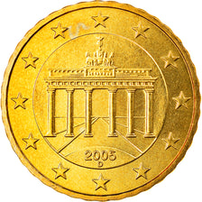 République fédérale allemande, 10 Euro Cent, 2005, Munich, FDC, Laiton