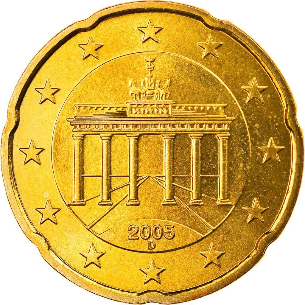 GERMANIA - REPUBBLICA FEDERALE, 20 Euro Cent, 2005, Munich, FDC, Ottone, KM:211