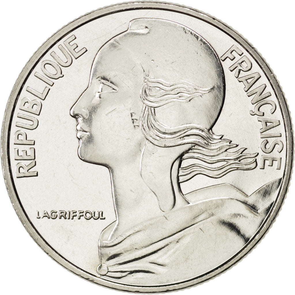 FRANCE, 5 Francs, 2000, KM #1967, MS(63), Cupro-nickel, 10.00