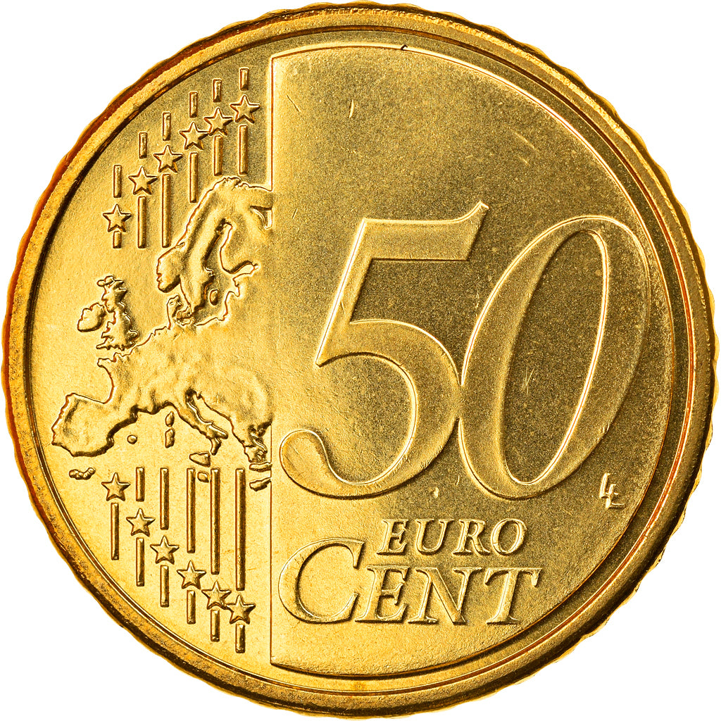 Slovenia, 50 Euro Cent, 2007, MS(65-70), Brass, KM:73