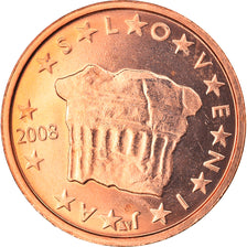 Slovenia, 2 Euro Cent, 2008, FDC, Acciaio placcato rame, KM:69