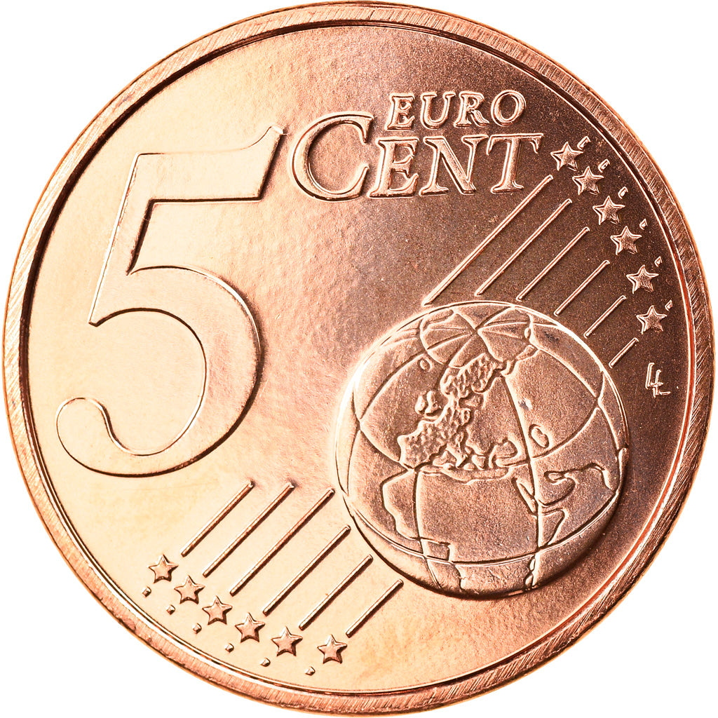Słowenia, 5 Euro Cent, 2008, MS(65-70), Miedź platerowana stalą, KM:70