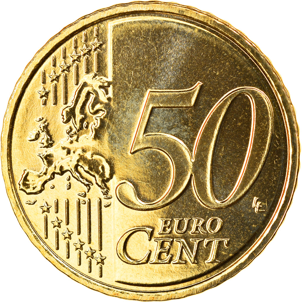 Slovenia, 50 Euro Cent, 2008, MS(65-70), Brass, KM:73