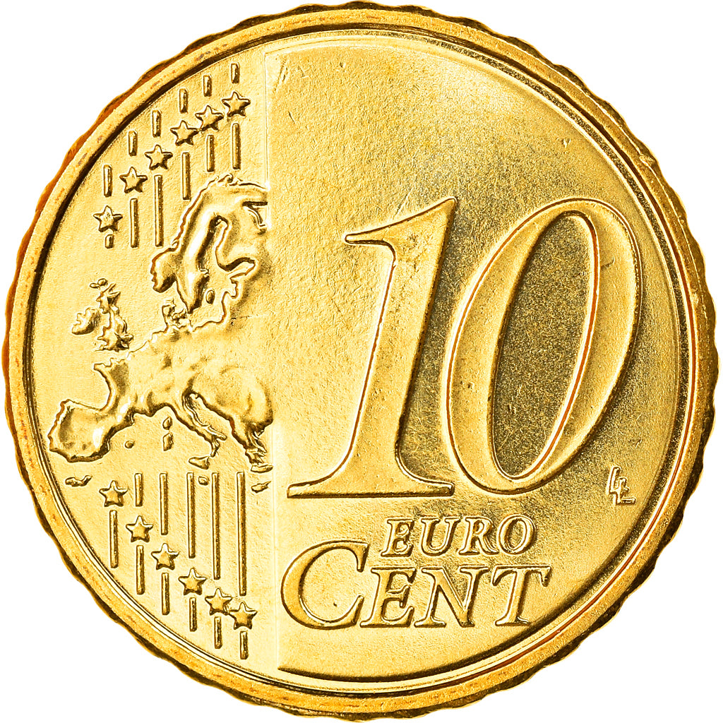 Eslovénia, 10 Euro Cent, 2009, MS(65-70), Latão, KM:71