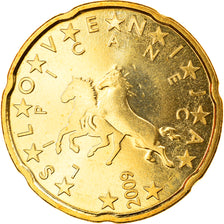Slowenien, 20 Euro Cent, 2009, STGL, Messing, KM:72