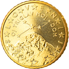 Slovenia, 50 Euro Cent, 2009, MS(65-70), Brass, KM:73