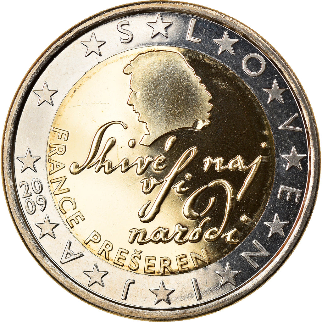 Slovenia, 2 Euro, 2009, Vantaa, MS(65-70), Bi-Metallic, KM:75