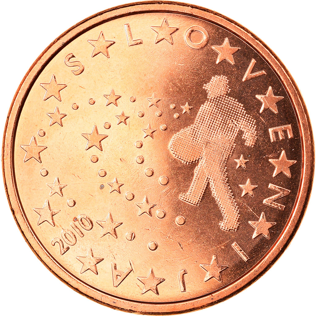 Slovenia, 5 Euro Cent, 2010, FDC, Acciaio placcato rame, KM:70