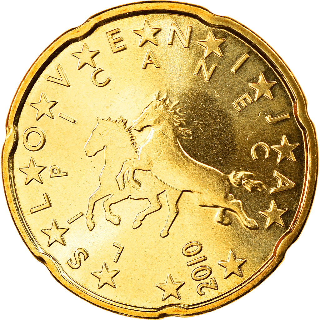 Slowenien, 20 Euro Cent, 2010, STGL, Messing, KM:72