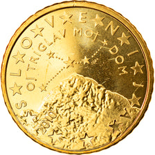 Slovenia, 50 Euro Cent, 2010, MS(65-70), Brass, KM:73