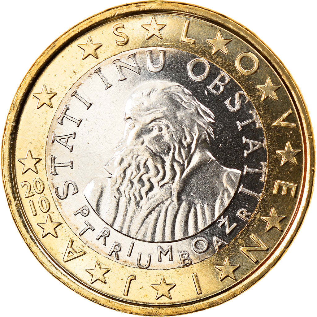 Slovenia, Euro, 2010, MS(65-70), Bi-Metallic, KM:74